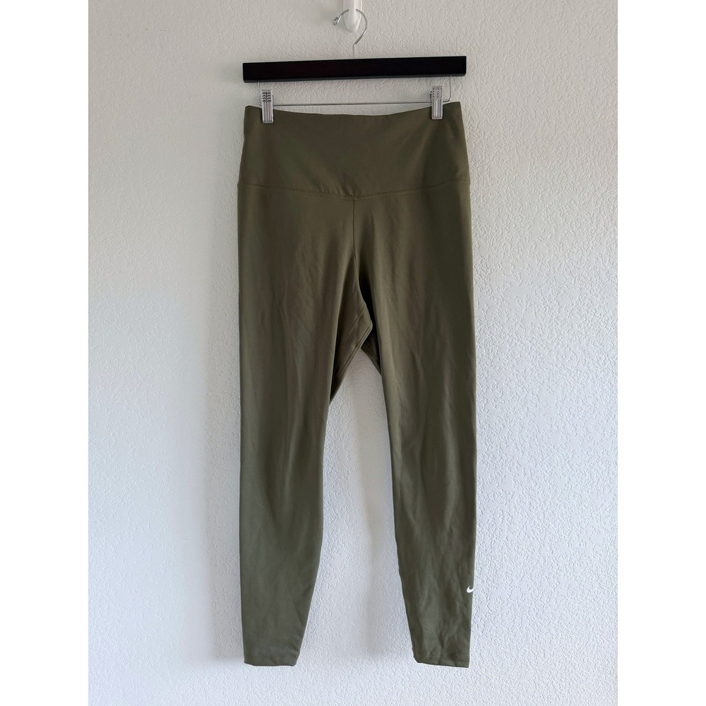 Nike Athletic Dri-FIT Leggings Size M Olive Green High Waisted